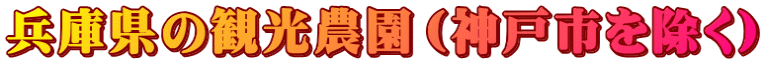 兵庫県の観光農園（神戸市を除く）